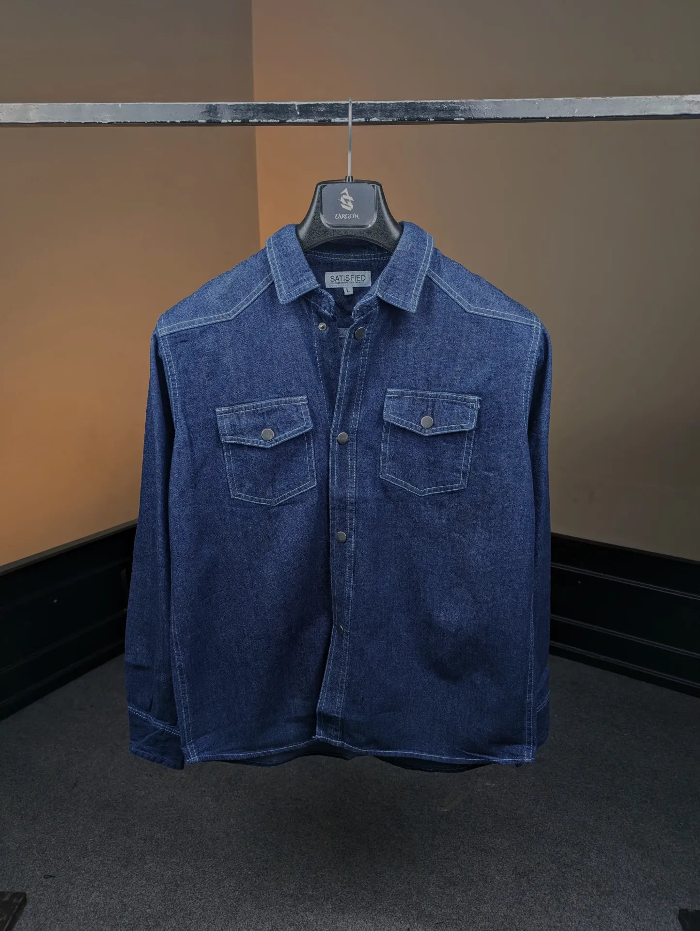Mid Wash Denim Shirt (XL)